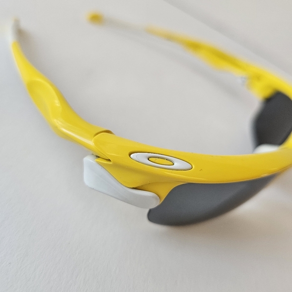 Oakley Fast Jacket  Sunglasses Lemon peel polarized black extra brown lens case - Picture 5 of 16